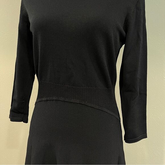 Simply Vera Wang long sleeve fit & flare Black light sweater Dress size medium - Picture 3 of 11